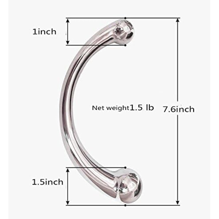 Анальний плаг Doppelkopf з металу для стимуляції G-точки та вагіни, 680г, 1 шт.