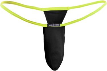 WOJOER Шнурок-шкарпетка з декоративною смугою, міні-розмір, для пляжу та нижньої білизни, еластичний, з підняттям, дизайнерський клубний одяг, виготовлено в Німеччині, чорний