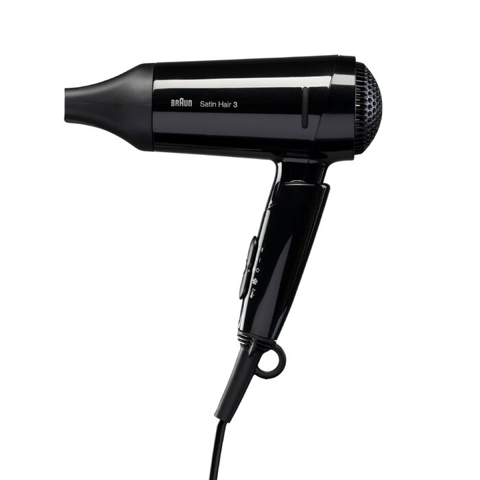 Фен для волосся Braun Satin Hair 3 Style&Go HD350 з іонізацією IonTec, складаний, 1600 Вт, чорний