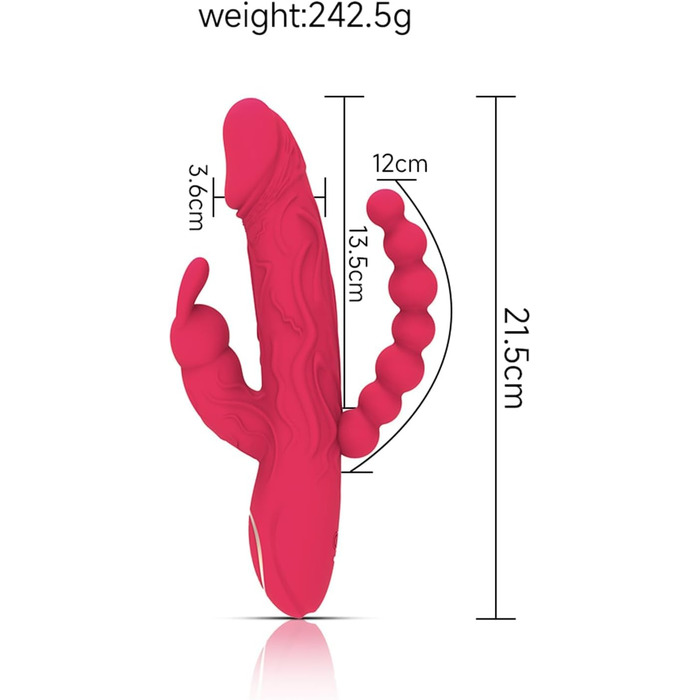 Вібратор Dildo SexSpielzeug з G-точкою, 10 режимів вібрації, анальний плагін, стимулятор простати, для жінок та пар