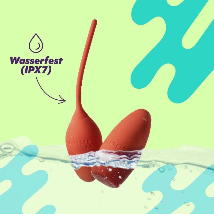 AMORELIE Joy – Вібро-яйце Whirl | з пультом дистанційного керування | з силікону & ABS, червоний