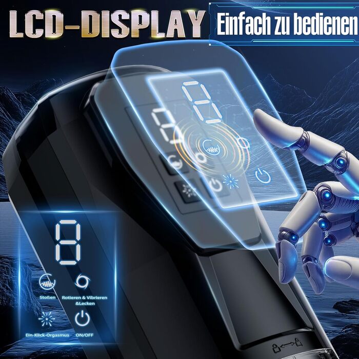 Електричний мастурбатор для чоловіків: вібрація, ротація, телескопічний дизайн, функція оргазму в один клік. Іграшка для чоловіків, масаж пеніса, Blowjob.