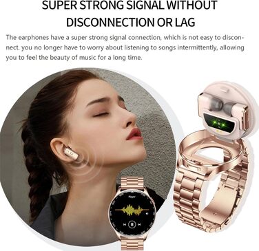 Смарт-годинник з Bluetooth-навушниками 2-в-1, фітнес-трекер з екраном 1.39