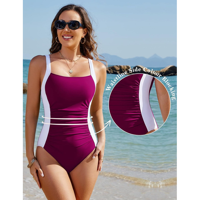 Купальник жіночий сліп з ефектом корекції фігури та пуш-ап Fuchsia XL