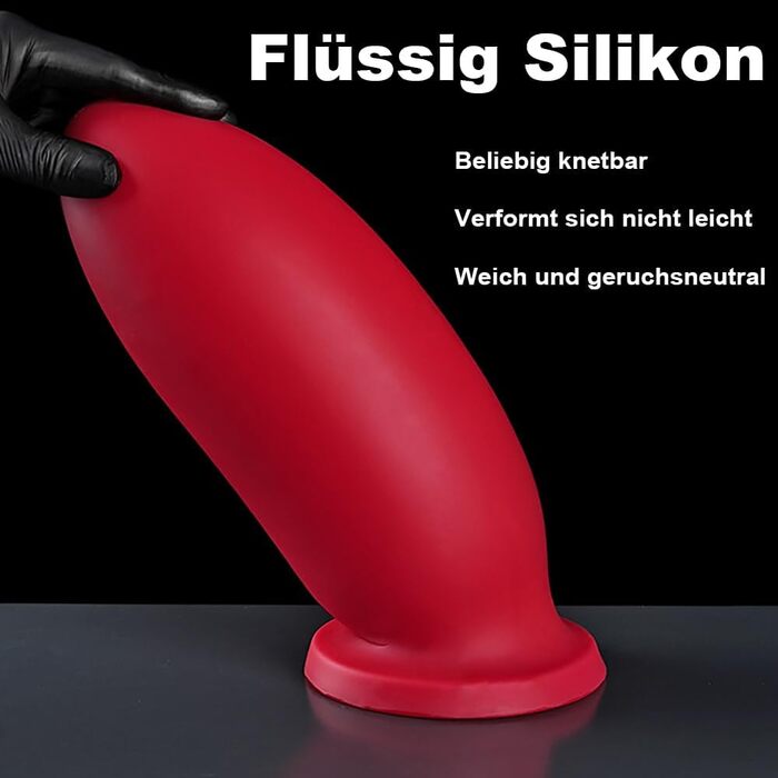 Анальний дildo NAIXBTY з силікону, XL, червоний: для стимуляції G-точки та простати, для жінок та чоловіків