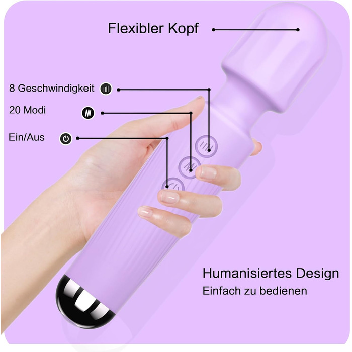 Вібратор дилда для жінок, G-spot, 8 режимів, стимуляція клітора, набір вібраторів (Рожевий, Світло-фіолетовий)