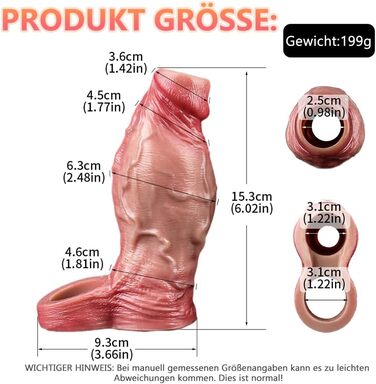 Силіконовий рукав для збільшення пеніса з кільцем для яєчок, реалістичний дилда-рукав, маска для пеніса для збільшення та подовження, секс-іграшка для пар, чоловіки