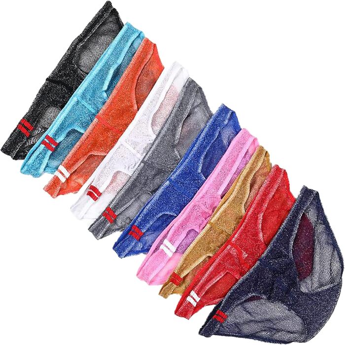 Труси чоловічі Faringoto (10 шт.) з сіткою, мереживом, нижня білизна, танга, slip, кольори в асортименті (M)