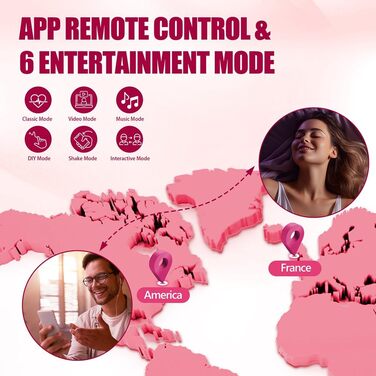 Вібратор для жінок 3 в 1 з Bluetooth, керуванням через додаток, 10 режимів вібрації, для стимуляції клітора та G-точки, портативний