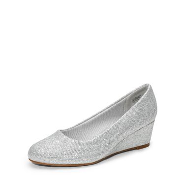 Жіночі туфлі-човники Dream Pairs із закритим носком, сріблясті, розмір 38.5 EU