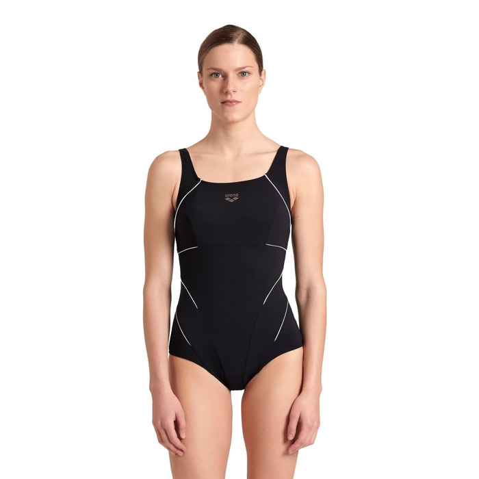 Купальник жіночий Arena Jewel One Piece Low C Cup 44 Чорно-білий