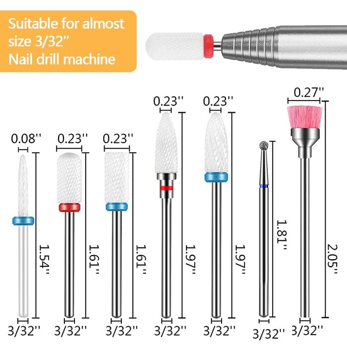 Професійний електричний апарат для манікюру PERMUST 45000 об/хв, бездротовий фрезер для нігтів 13 в 1 з підставкою, для гель-лаків та нарощування, білий