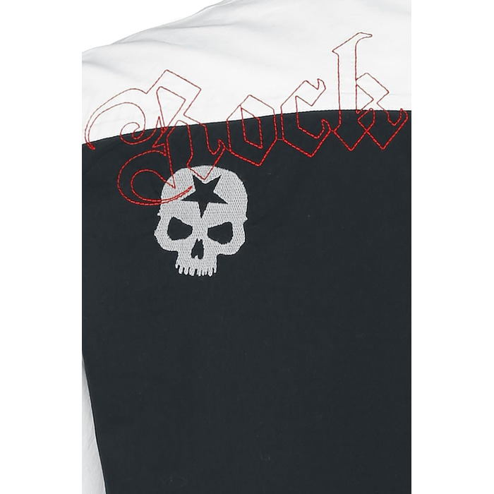 Чоловіча сорочка Rock Rebel з рок-принтом XXL чорно-біла