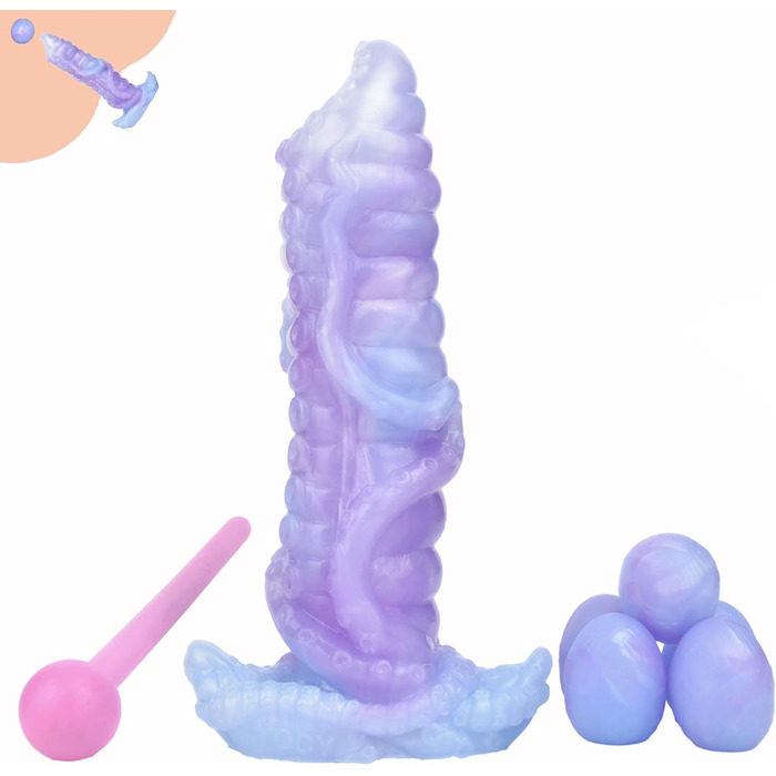 Анальний дилдо з силікону Axcroo з 5 кулями - анальні намисто, яйця, дилататор для жінок та чоловіків