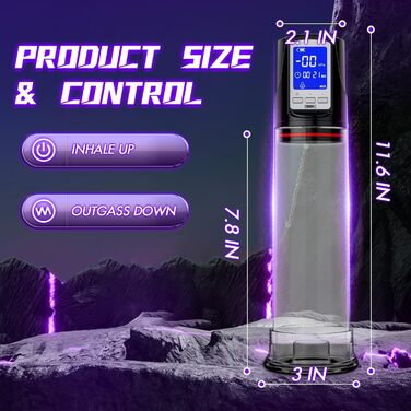 Електрична помпа для збільшення статевого члена для чоловіків - помпа для ерекції та подовження, LZYLWC