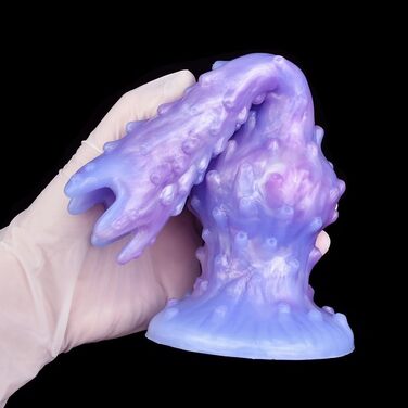 Надувний дилдо Овопозитор з 5 яйцями, силікон. Іграшки для дорослих, анальні, G-Spot, SM. Для жінок, чоловіків, пар. Колір: фіолетовий