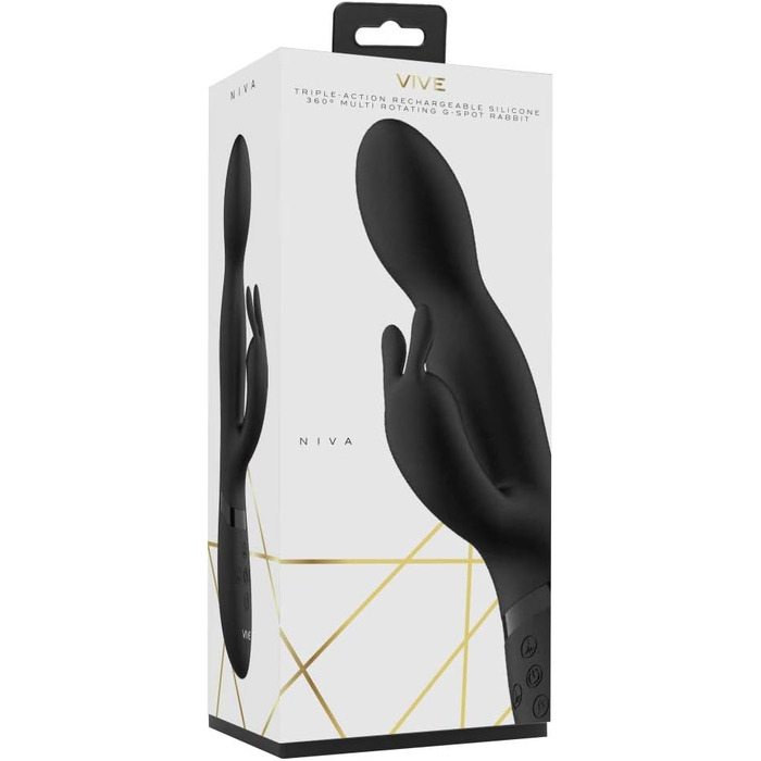 Rabbit Vibe Leben-G Spot - вібратор для жіночих статевих органів (чорний)