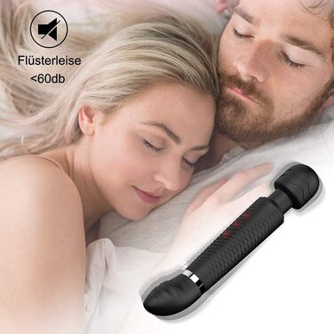 Масажер вібраційний Doppelkopf для тіла та зони G, чорний. Водонепроникний масажер-стимулятор з подвійним мотором