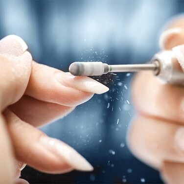 Апарат для манікюру та педикюру Retoo 30000 об/хв, 15 Вт, з педаллю, плавне регулювання, алюмінієва ручка, набір фрез та шліфувальних дисків, білий