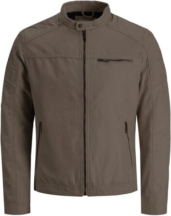 Чоловіча куртка-бомбер Jack & Jones Mae з еко-замші, колір Falcon