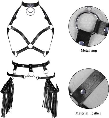 Жіночий корсет-нагрудник у стилі панк з ремінним поясом. Аксесуар для вечірок, танців, готичного стилю. Чорний колір.