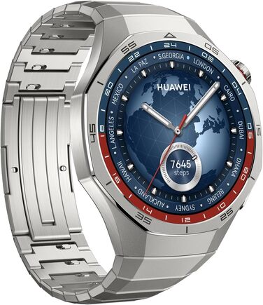 Смарт-годинник Huawei Watch GT 5 Pro 46mm Titanium: титановий корпус, ЕКГ, GPS, моніторинг здоров'я та спорту, Bluetooth-дзвінки, до 14 днів автономності, для iOS та Android