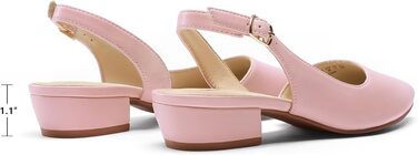 Жіночі туфлі-балетки Dream Pairs Slingback з відкритим каблуком, світло-рожеві, розмір 43 EU