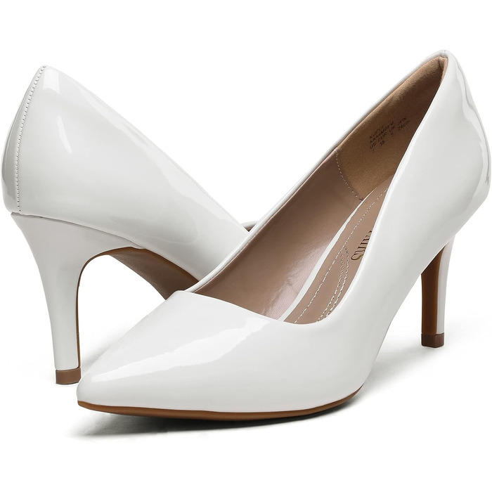 Жіночі класичні модні туфлі-човники DREAM PAIRS, білі, розмір 37 EU