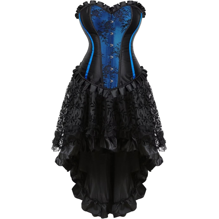 Жіноче плаття-корсет Jutrisujo, корсетне плаття, готичний стиль, синій колір