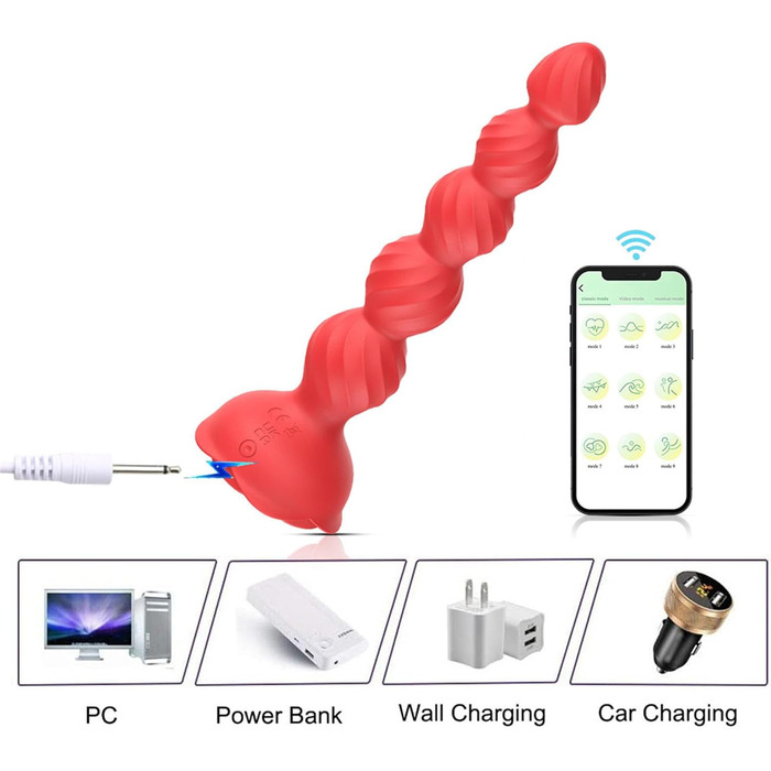 Вібратор для анусу з пультом керування, анальний вібратор для жінок та пар, масажер простати, силікон, чорний