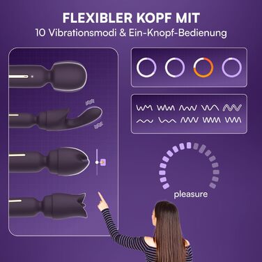 Вібратор для жінок: набір сексуальних іграшок, ліловий, тихий, для соло