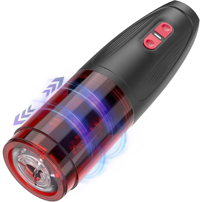 Електричний мастурбатор Seckoe для чоловіків з автоматичним обертанням 360° та телескопічною функцією 35 мм, з ABS+TPE та оглядовим вікном для інтенсивного використання та тренувань