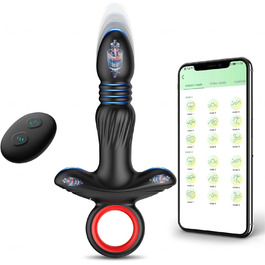 Вібратор для чоловіків та жінок Analplug з пультом керування, 9 режимів, чорний. Інтимні іграшки для дорослих