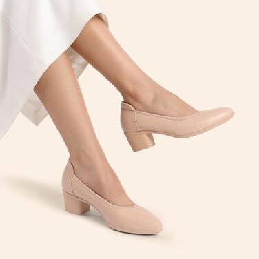 Жіночі туфлі-човники Dream Pairs із закритим носком, бежеві (Nude), розмір 40.5 EU