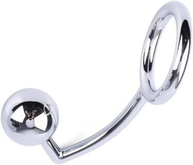 Анальний плагін Jixaxe з кільцем для пеніса, сталевий гачок, 45 мм, для чоловіків
