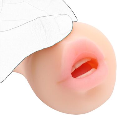 Реалістичний мундштук для мастурбації, Блоуджоб, Мастурбація, Іграшки для сексу, Подвійний канал, Pocket Pussy, 3D Еластичний анальний, Тренажер пеніса, Іграшки для мастурбації для чоловіків