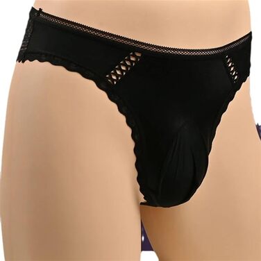 Боксери чоловічі 4 шт./уп. Сексуальні боксери великих розмірів з мереживом, блискучі, з бавовни, дихаючі, шовкові, прозорі труси G-String L (закритий чохол) Білий