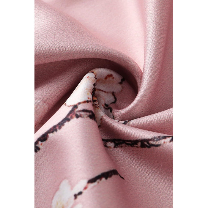 Халат жіночий довгий шовковий, квітковий принт, BABEYOND. Ідеальний для дому, вечірки, сну. Розмір універсальний, рожевий.