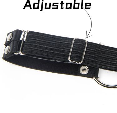 Чорні набедрені стрічки для панчіх Ohyeah (2 шт.), універсальний розмір, готичний стиль