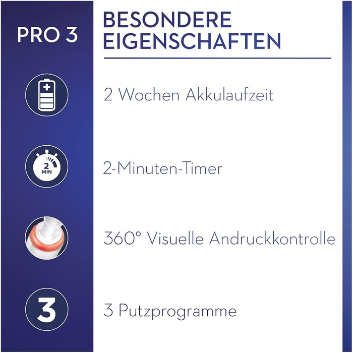 Електрична зубна щітка Oral-B Pro 3 3500 Edition, чорна, з дорожнім футляром та набором насадок (3 шт.)
