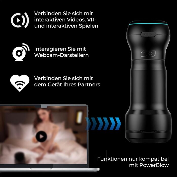 Масажер для чоловіків KIIROO PocketBlow з AI-керуванням - дискретний, для інтимної стимуляції