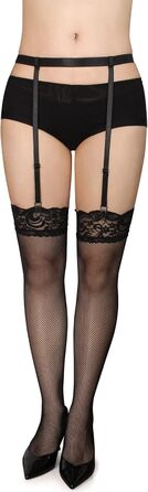 Чорний пояс для панчіх IMOMOTO Simplicity для жінок, 6 кліпсів для панчохів