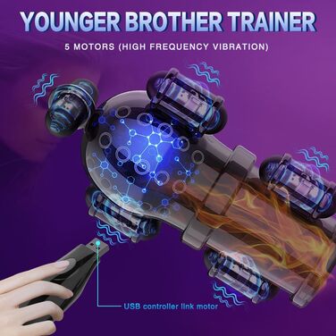 Вібратор для чоловіків для тренування пеніса з 10 режимами вібрації, для збільшення витривалості та затримки еякуляції. Стимулятор, секс-іграшка