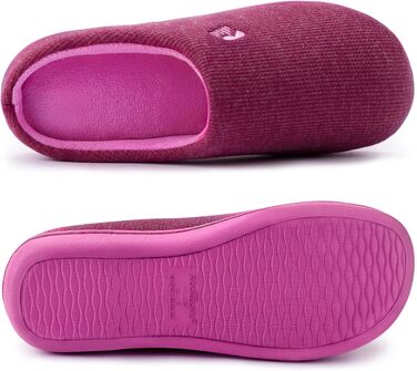 Жіночі домашні капці RockDove з ефектом пам'яті (Memory Foam), двоколірні, розмір 38/39 EU, колір Рожевий кармін