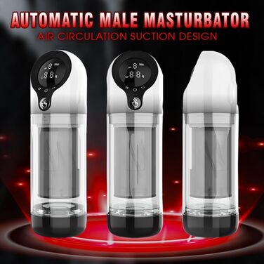 Масажер для чоловіків Lmgoc з 9 режимами обертання та 4 режимами всмоктування. Інтимні іграшки для дорослих, 3D вагінальний дизайн.