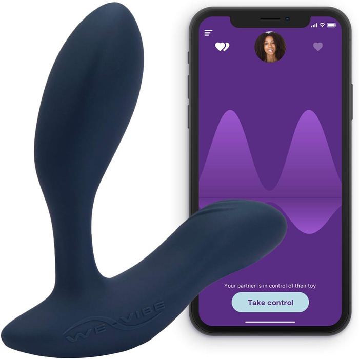 We-Vibe Vector: Масажер простати та перинеума для чоловіків - анальний секс-іграшка з пультом дистанційного керування, керована через додаток, гнучкий силіконовий вібратор (сірий)