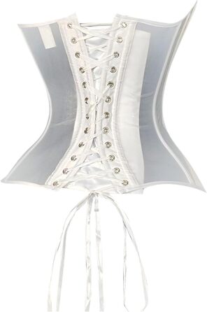 Корсаж Daen для піратського костюма: сексуальний бюстгальтер для великих грудей, піратський костюм, карнавал, Хелловін, спідня білизна, shapewear (XL, білий)