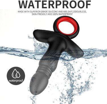 Вібратор для простати для чоловіків, стимулятор простати з 9 режимів вібрації, телескопічний дизайн, пульт дистанційного керування, анальний плагін для пар, чорний