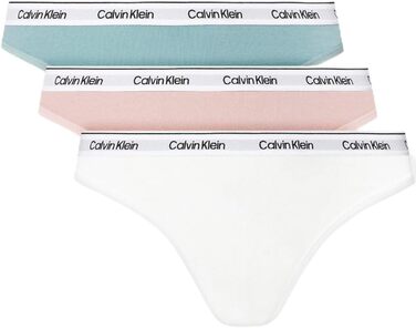 Труси-бразильяни Calvin Klein Modern Logo 3 штуки в упаковці (XL, Кольоровий (Приглушений/ Білий/ Зони Beach))