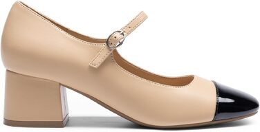 Жіночі туфлі-човники Dream Pairs із закритим носком, бежево-чорні, розмір 39 EU